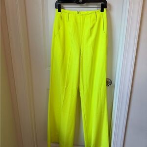 HanifNeon Yellow Wide-Leg Pants
